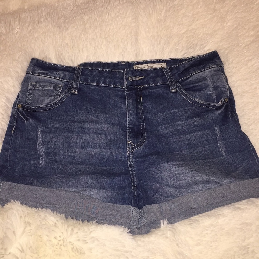 Papaya jean shorts